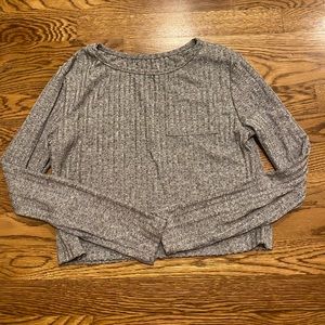 gray cropped sweater!!